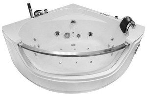 WANNA SPA Z HYDROMASAŻEM JACUZZI AQUAPEUTIC  AQ-057, CZARNY ZAGŁÓWEK, 1-osobowa, 135x135x63cm