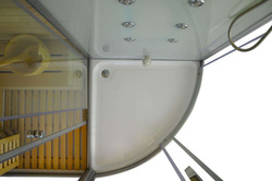 Kabino-sauna sucho-parowa z funkcją hydromasażu AQ-751,180x110x223cm, biała, lewa