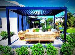 WYPRZEDAŻ!!! Pergola Ogrodowa Black/Gray 3x6 LED/ROLETY