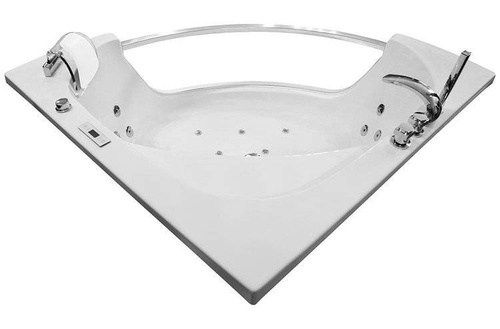 WANNA SPA Z HYDROMASAŻEM JACUZZI AQUAPEUTIC  AQ-057, BIAŁY ZAGŁÓWEK, 1-osobowa, 135x135x61 cm