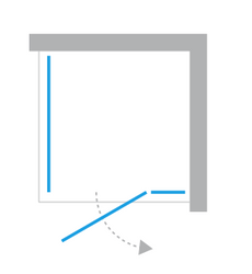 Kabina prysznicowa prostokątna Avexa Gold 100x90x200 cm, profil złoty.