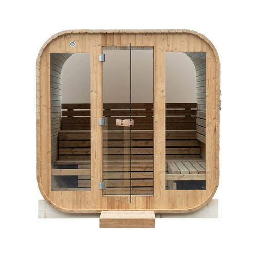 Sauna sucha fińska ogrodowa, 6-osobowa 210x210x240 cm