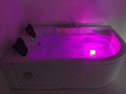 Wanna łazienkowa SPA z hydromasażem MO-631 PLUS, 2-osobowa 180x120x66cm lewa