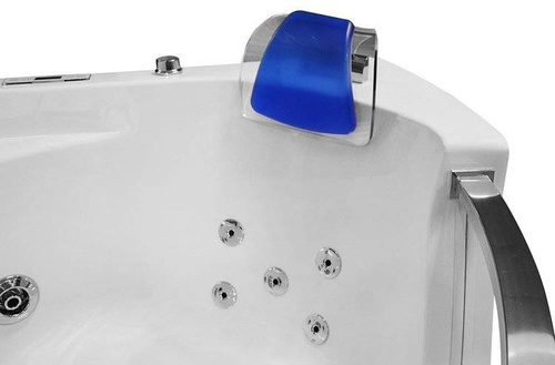 WANNA SPA Z HYDROMASAŻEM JACUZZI AQUAPEUTIC  AQ-057, NIEBIESKI ZAGŁÓWEK, 1-osobowa, 135x135x61 cm