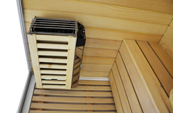 Kabino-sauna sucho-parowa z funkcją hydromasażu AQ-752, 180 x 110 x 223 cm, biała, lewa