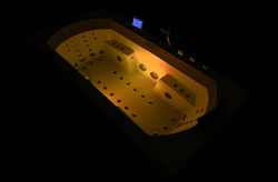 WANNA SPA Z HYDROMASAŻEM JACUZZI AQUAPEUTIC AQ-0031A, 2-osobowa 140x140x70 cm