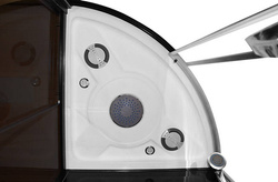 Kabino-sauna sucho-parowa z funkcją hydromasażu AQ-751, 180x110x223cm, czarna, lewa