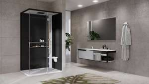 KABINA MASAŻOWO-PAROWA Novellini GLAX 2 2.0 2P 120x80 cm, DRZWI PRZESUWNE, WHITE