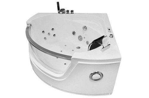 WANNA SPA Z HYDROMASAŻEM JACUZZI AQUAPEUTIC  AQ-057, CZARNY ZAGŁÓWEK, 1-osobowa, 135x135x63cm