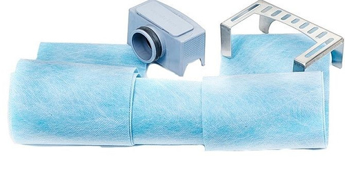 Odpływ liniowy ścienny SANITLINE Czarny Mat 80 cm 2w1