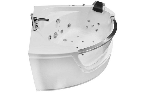 WANNA SPA Z HYDROMASAŻEM JACUZZI AQUAPEUTIC  AQ-057, CZARNY ZAGŁÓWEK, 1-osobowa, 135x135x63cm