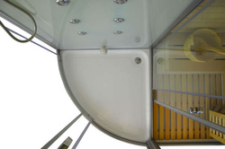 Kabino-sauna sucho-parowa z funkcją hydromasażu AQ-751, 180x110x223cm, biała, prawa