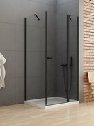 Kabina prysznicowa prostokątna New Soleo Black 110x90x195, czarny mat
