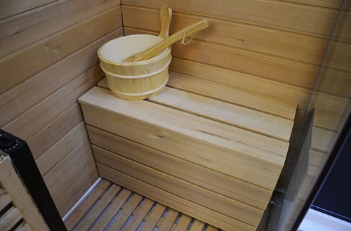Kabino-sauna sucho-parowa z funkcją hydromasażu AQ-752, 180x110x223cm, czarna, lewa