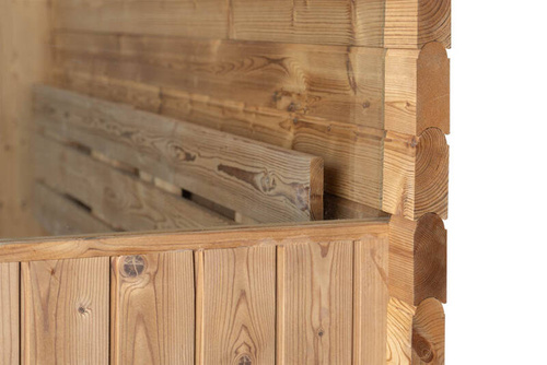 Sauna sucha fińska ogrodowa, 4-osobowa, 210x210x180 cm