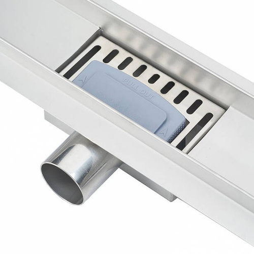 Przyścienny odpływ liniowy 70 CM, niski syfon 52 mm