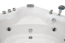 WANNA Z HYDROMASAŻEM NAROŻNA JACUZZI AQUAPEUTIC AQ-636 TOP, 2-osobowa 135x135x60 cm