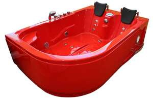 WANNA SPA Z HYDROMASAŻEM JACUZZI AQUAPEUTIC AQ-631 PRESTIGE 2-osobowa 180x120x54 cm, prawa, czerwona