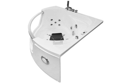 WANNA SPA Z HYDROMASAŻEM JACUZZI AQUAPEUTIC  AQ-057, CZARNY ZAGŁÓWEK, 1-osobowa, 135x135x63cm