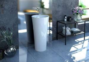 Umywalka wolnostojąca Ravon Lovely, biały mat lub połysk