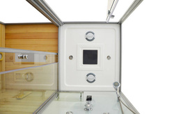 Kabino-sauna sucho-parowa z funkcją hydromasażu AQ-752, 180 x 110 x 223 cm, biała, lewa