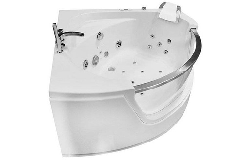 WANNA SPA Z HYDROMASAŻEM JACUZZI AQUAPEUTIC  AQ-057, BIAŁY ZAGŁÓWEK, 1-osobowa, 135x135x61 cm