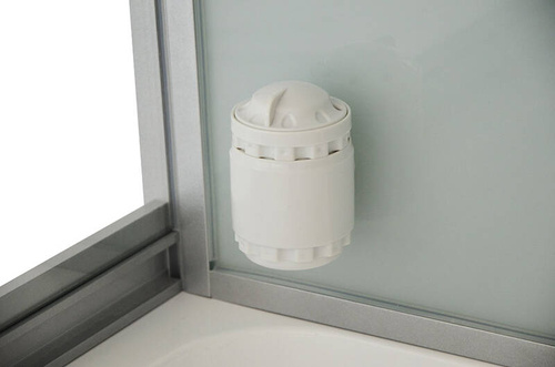 Kabino-sauna sucho-parowa z funkcją hydromasażu AQ-752, 180 x 110 x 223 cm, biała, lewa