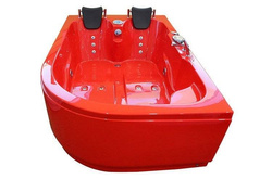 WANNA SPA Z HYDROMASAŻEM JACUZZI AQUAPEUTIC AQ-631 PRESTIGE 2-osobowa 180x120x54 cm, lewa, czerwona