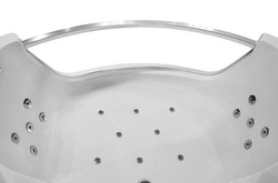 WANNA SPA Z HYDROMASAŻEM JACUZZI AQUAPEUTIC  AQ-057, CZARNY ZAGŁÓWEK, 1-osobowa, 135x135x63cm