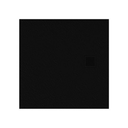 Brodzik Mori 90x90x3 cm ze strukturą kamienia naturalnego, czarny mat RAL 9005 - produkt z ekspozycji