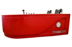 WANNA SPA Z HYDROMASAŻEM JACUZZI AQUAPEUTIC AQ-631 TOP, 2-osobowa 180x120x54 cm. prawa, czerwona