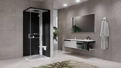 KABINA MASAŻOWO-PAROWA Novellini GLAX 2 2.0 G+F 90x90 CM, DRZWI OTWIERANE, WHITE