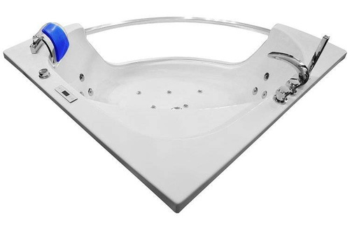 WANNA SPA Z HYDROMASAŻEM JACUZZI AQUAPEUTIC  AQ-057, NIEBIESKI ZAGŁÓWEK, 1-osobowa, 135x135x61 cm