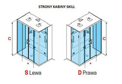 KABINA MASAŻOWO-PAROWA Z BATERIĄ TERMOSTATYCZNĄ Novellini SKILL DUAL 160X97 CM, ściany wewnętrzne biały połysk