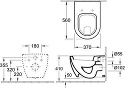 Misa WC wisząca Villeroy&Boch Subway 2.0 5614R201 Combi-Pack Weiss Alpin