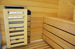 Kabino-sauna sucho-parowa z funkcją hydromasażu AQ-752, 180 x 110 x 223 cm, biała, lewa