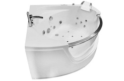 WANNA SPA Z HYDROMASAŻEM JACUZZI AQUAPEUTIC  AQ-057, BIAŁY ZAGŁÓWEK, 1-osobowa, 135x135x61 cm