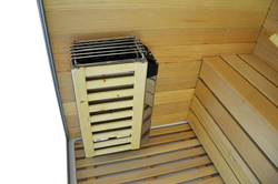 Kabino-sauna sucho-parowa z funkcją hydromasażu AQ-751, 180x110x223cm, biała, prawa