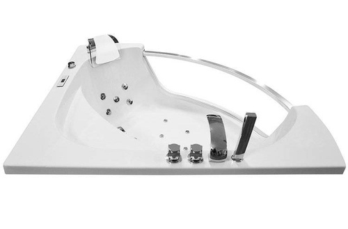 WANNA SPA Z HYDROMASAŻEM JACUZZI AQUAPEUTIC  AQ-057, BIAŁY ZAGŁÓWEK, 1-osobowa, 135x135x61 cm