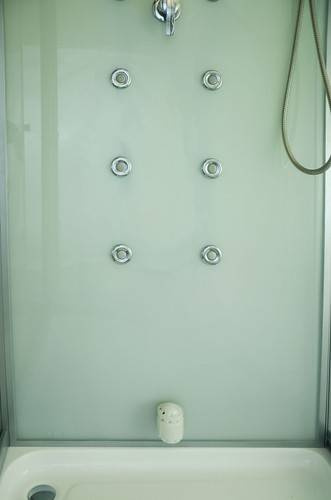 Kabino-sauna sucho-parowa z funkcją hydromasażu AQ-751,180x110x223cm, biała, lewa