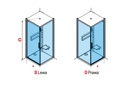 KABINA MASAŻOWO-PAROWA Novellini GLAX 2 2.0 G+F 80x80 CM, DRZWI OTWIERANE, SREBRNA, CZARNA LUB CORDA
