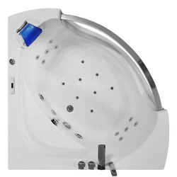 WANNA SPA Z HYDROMASAŻEM JACUZZI AQUAPEUTIC  AQ-057, NIEBIESKI ZAGŁÓWEK, 1-osobowa, 135x135x61 cm