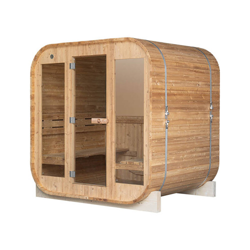 Sauna sucha fińska ogrodowa, 4-osobowa, 210x210x180 cm