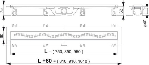 Podłogowy odpływ liniowy