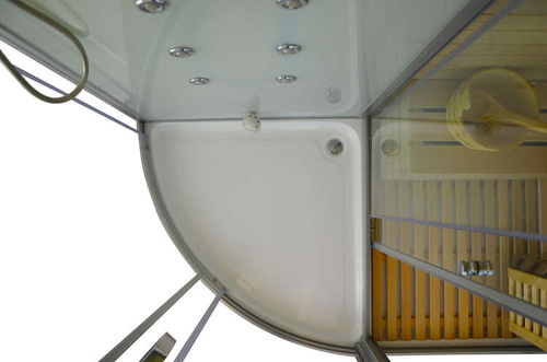 Kabino-sauna sucho-parowa z funkcją hydromasażu AQ-751, 180x110x223cm, biała, prawa