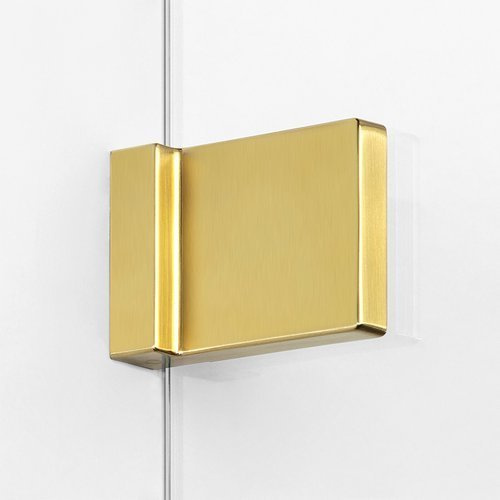 Kabina prysznicowa walk-in Avexa Gold 100x200 cm, szkło 8 mm, profil złoty.