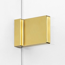 Kabina prysznicowa walk-in Avexa Gold 120x200 cm, szkło 6 mm, profil złoty.