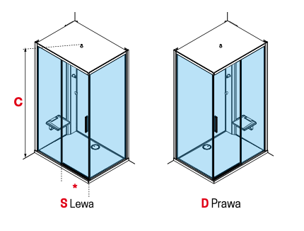 KABINA MASAŻOWO-PAROWA Novellini GLAX 1 2.0 2P, 120x80 CM, DRZWI PRZESUWNE, SREBRNA LUB CZARNA