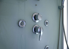 Kabino-sauna sucho-parowa z funkcją hydromasażu AQ-751, 180x110x223cm, biała, prawa