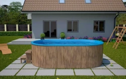 Basen zewnętrzny/ogrodowy 4,0x2,4x1,12 m, odporny na UV